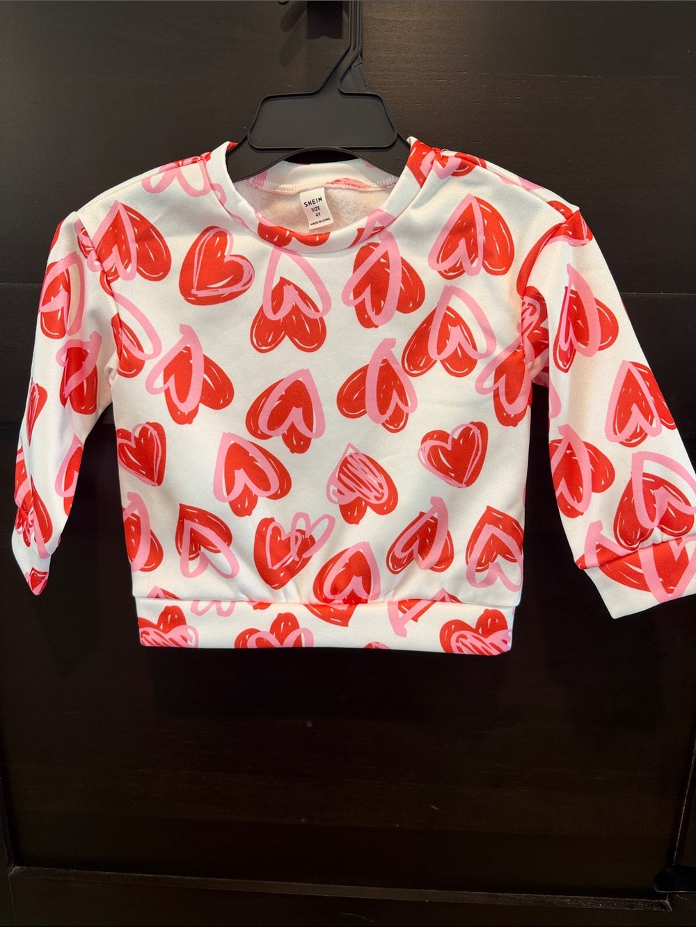 SHEIN 4T Heart Sweatshirt